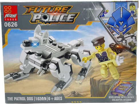 Stavebnice PEIZHI Future Police 0626 - Robopes 