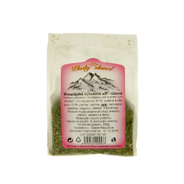 Sůl růžová z Himalájí s bylinkami 