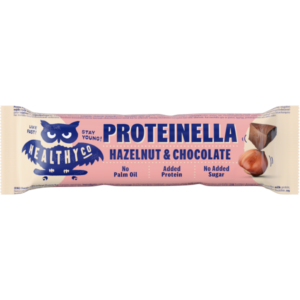 HealthyCo Proteinella Chocolate Bar - čokoláda / lieskový orech 35 g 