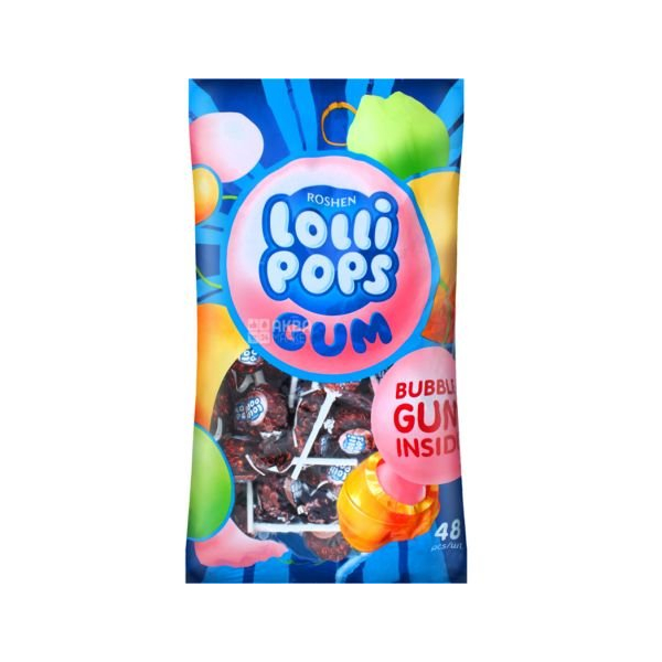 Lízanky Lollipops Gum Cola 920 g 