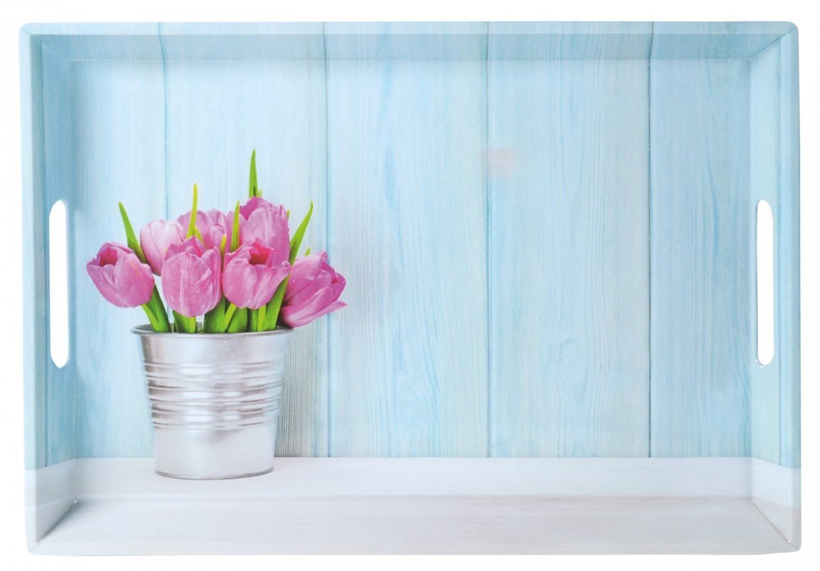 Kesper Servírovací tác s motivem tulipánů 50 x 35 cm