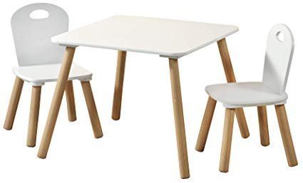 Kesper Sada dětský stolek se dvěmi židlemi bílý