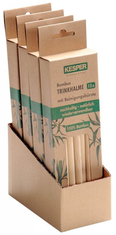 Kesper Slámky na pití, bambusové 12 ks