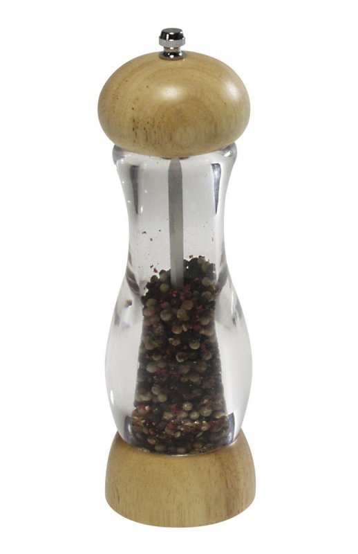 Kesper Mlýnek na sůl a pepř 22 cm, gumovníkové dřevo s průhledným tělem