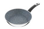 Pánev 26cm s rukojetí, nízká, GRANITEC, šedá