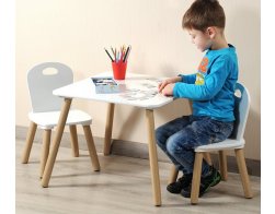 Kesper Sada dětský stolek se dvěmi židlemi bílý