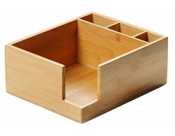 Kesper Box na ubrousky a příbory, bambus 21,5 x 18 cm