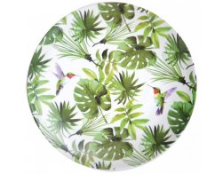 Kesper Plastový talíř s dekorem tropických listů, průměr 25 cm