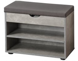 Kesper Botník s lavicí, šedý 60 x 45 x 30 cm