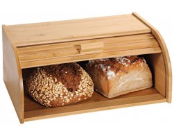 Kesper Dřevěný chlebník s rolovacím víkem, 40 x 17 x 27 cm