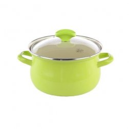Hrnec smaltovaný Belis Green Line 16 cm 2,1 l