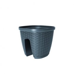 Květináč na zábradlí CASA MESH 30x30cm, barva: tmavě šedá