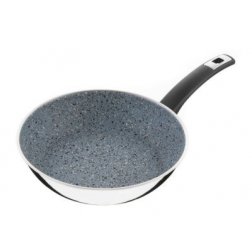 Pánev 26cm s rukojetí, nízká, GRANITEC, šedá
