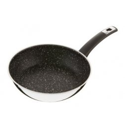Pánev 26cm s rukojetí, nízká, GRANITEC, černá