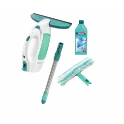 Vysavač na okna WINDOW CLEANER + tyč + mop + čistič na sklo - koncentrát 1 l 51003+41414