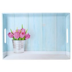 Kesper Servírovací tác s motivem tulipánů 50 x 35 cm