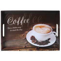 Kesper Servírovací tác motiv káva 50 x 35 cm