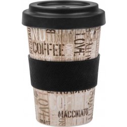 Kesper Kelímek bambusový na kávu 400 ml Coffee letters
