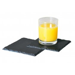 Kesper Sada břidlicových desek na servírování jídla čtverec 13 x 13 cm