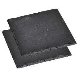 Kesper Sada břidlicových desek na servírování jídla čtverec 20 x 20 cm