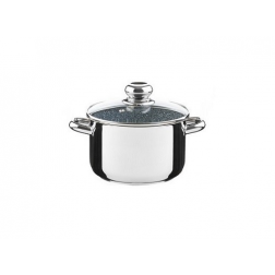 Kolimax Hrnec Cerammax Pro Standard s poklicí, průměr 15 cm, objem 1.5 l, keramický povrch šedý granit