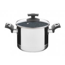 Kolimax Hrnec Cerammax Pro Comfort s poklicí, průměr 18 cm, objem 3 l, keramický povrch šedý granit