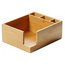 Kesper Box na ubrousky a příbory, bambus 21,5 x 18 cm