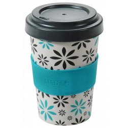 Kesper Kelímek na kávu melaminový s dekorem Flowers, 400 ml