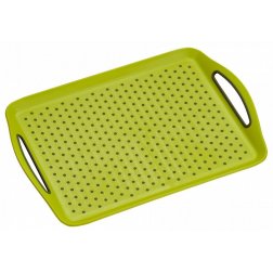 Kesper Servírovací tác plastový, protiskluzový zelený 45,5 x 32 cm