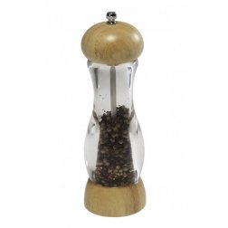 Kesper Mlýnek na sůl a pepř 22 cm, gumovníkové dřevo s průhledným tělem