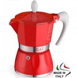 Moka konvička Coloranda na 3 šálky, Červená