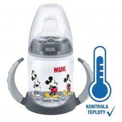 NUK Učící lahev Mickey s kontrolou teploty 150 ml