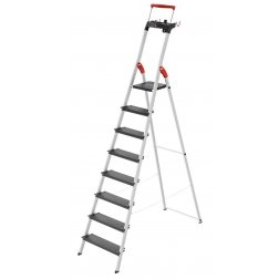 Hailo Schůdky hliníkové bezpečnostní s širokými nášlapy L100 TOPLINE - 8 stupňové