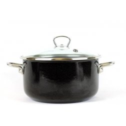 Belis Smaltovaný hrnec se skleněnou poklicí Sfinx Premium 24 cm, 5,5 l