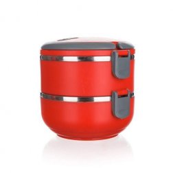 Jídlonosič plastový CULINARIA Red 1,4l, 2 díly BANQUET