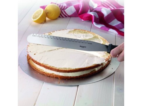 Stěrka/nůž na dort rovný, nerezový, 38,5 x 3,5 x 3,2 cm 