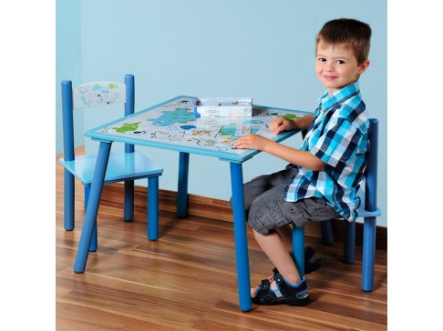 Kesper Sada dětský stolek se dvěmi židlemi modrý 