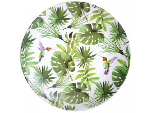 Kesper Plastový talíř s dekorem tropických listů, průměr 25 cm 