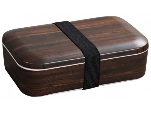 Kesper Obědový box s dekorem tmavého dřeva 18,5 ×12,5 × 6 cm 