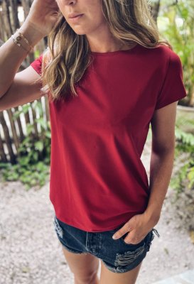 Bavlněné tričko - Červené