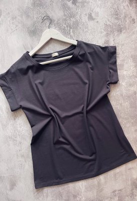 Basic tričko - Tmavě šedé (modal/bambus)