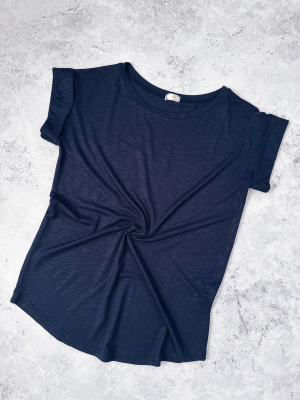 Tričko one size - Tmavě modré (viskóza)