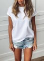 Bavlněné tričko one size - Bílé