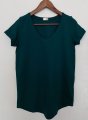 Tričko do V - Temně zelené (bavlna)