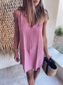 Letní šaty - Růžové (mušelín)