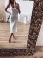 Letní šaty - Ivory s rozparky