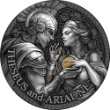 THESEUS & ARIADNE Řecká mytologie 2 oz stříbrná mince 2024