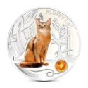 SOMÁLSKÁ KOČKA Kočky a psi 1 oz stříbrná mince 2013