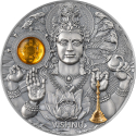 VISHNU Divine Faces of the Sun 3 oz stříbrná mince 2023