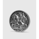 SAINT GEORGE SLAYS THE DRAGON 2 oz stříbrná mince 2021